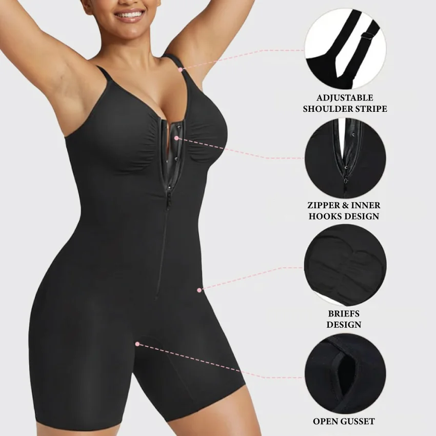 zippered tummy control bodysuit seamless butt lifter luxesculpt facilities